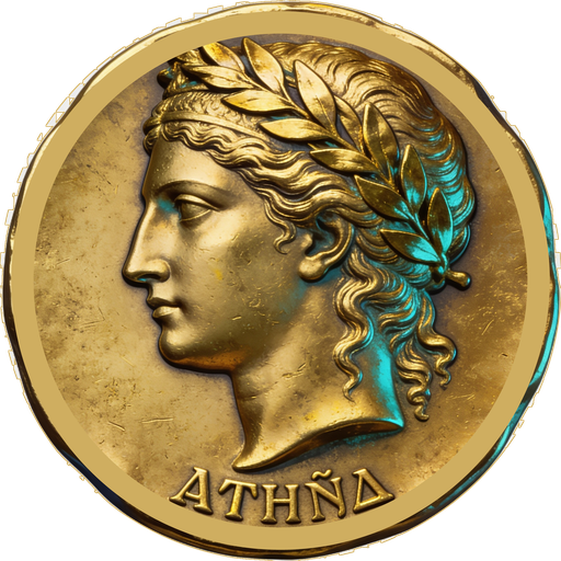 Medalhão Athena - símbolo de sabedoria e proteção
